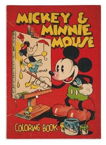 (CHILDRENS LITERATURE.) WALT DISNEY STUDIOS. Mickey & Minnie Mouse Coloring Book.